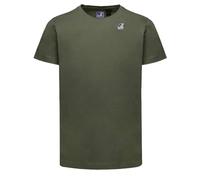 K-Way T-Shirt Le Vrai Edouard Unisex a Maniche Corte, con Colletto a paricollo, in Cotone dalla vestibilità Regolare, Colore Verde Scuro Modello: K007JE0 WMR Verde Green Blackish