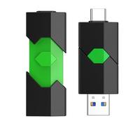 K&ZZ Chiavetta USB da 128 GB, confezione da 2 unità flash tipo C + USB A Flash Drive 2 in 1 USB 3.0 Thumb Drive Push-Pull Cover Photo Stick