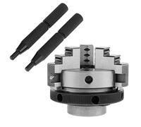 K01-50 Mandrino manuale a scorrimento 50 mm, mini mandrino manuale per la lavorazione del legno con 3 ganasce e filettatura di montaggio