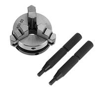 K01-50 Mandrino Manuale con Scorrimento 50 Mm Mini Mandrino Manuale per la Lavorazione del Legno con 3 Ganasce e Filettatura di Montaggio, Realizzato in Acciaio di Alta