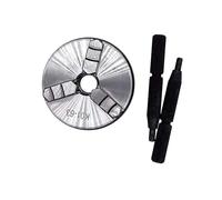 K01-63 63mm Tornio Mini Mandrino 3 Griffe Lavorazione Del Legno Mandrino A Mano Con Filettatura di Montaggio Asta di Vite Autocentrante Tornio Mandrino Strumento