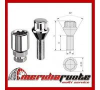 K101 KIT BULLONI ANTIFURTO RUOTE 12x1,50x25 CONICO DACIA SANDERO,LOGAN,DUSTER S