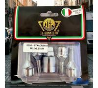 K104 KIT BULLONI ANTIFURTO RUOTE 12x1,25x24 CONICO CITROEN AX,BX,SAXO,ZX,C3,C5