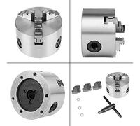 K11-80 Chuck del Tornio di Metallo Auto-centrocamera con Terreno di Montaggio Cilindrico Corto e Denti Induriti per Girare l'accessorio Macchina con Mascelle Extra Incluse per gli Appassionati di