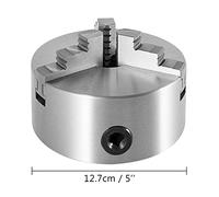 K11 Lathe Chuck 3 mascelle manuale egocentrico K11-100 K11-125 K11-160 K11-200 W/Bullone di montaggio for la rotazione della fresatura,Attrezzatura Efficiente(K11-125)
