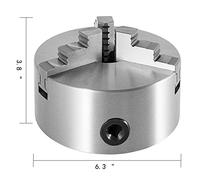 K11 Lathe Chuck 3 mascelle manuale egocentrico K11-100 K11-125 K11-160 K11-200 W/Bullone di montaggio for la rotazione della fresatura,Attrezzatura Efficiente(K11-160)