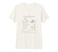 K2 Base Camp Trek Pakistan Mappa escursionistica Route V1 Maglietta Premium