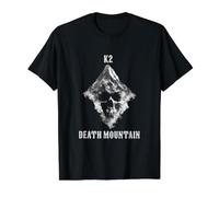 K2 Montagna della Morte Maglietta con Stampa Grafica Economica, Uomo, Nero, M