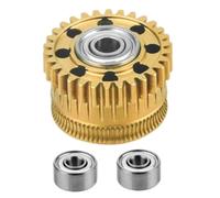 K2 Plus Extruder Gear Gold Metal Drive Gear con rivestimento e design leggero perforato per accessori per stampanti 3D K2 Plus e sistemi di estrusione a doppio motore