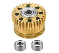 K2 Plus Extrusder Gear, Gold Metal Drive ExtrUder Gear con rivestimento e design leggero perforato per K2 Plus Accessori per stampanti 3D Parti