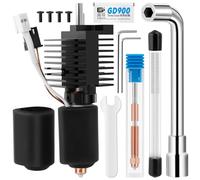 K2 Plus Kit Blocco di Riscaldamento in Ceramica, con Ugello da 0,4 mm, 2 Manicotti in Silicone, 20 Ago di Pulizia e Chiave Inglese, Resistenza Alle Alte Temperature a 300°C per K2P Combo/ K2 Plus