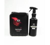 K2 Pro Roton Wheel Detergente Cerchi Auto 5L Tanica + Bottiglia K2 Mixer D7001