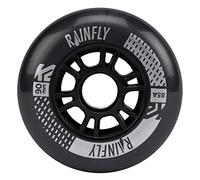 K2 Rainfly 90 mm - Confezione da 4, Ruote per Pattini in Linea Unisex-Adulti, Nero