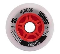 K2 Skate Unisex - Adulto Strobe 90 mm 2 Pack Light Inline Skate Wheels, Bianco