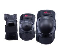 K2 Skates Unisex-Adult Protezioni per pattini in linea K2 PRIME PAD SET M - black - red - L (Knee: A:42-46cm B:37-40cm / Elbow: A:28-31cm B:27-30cm / Wrist: A:23-25cm B:20-22cm) - 30E1412