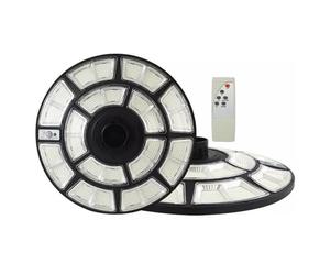 K2 STORE - Lampione Solare Stradale 1200W Con Luce Bianco Fredda 6500K Forma Ufo Cerchio Con Telecomando Faro Da Esterno Impermeabile IP67 Crepuscolare