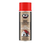 K2 - Vernice spray professionale per pinze dei freni, resistente al calore fino a 260° C, colore rosso lucido, 400 ml