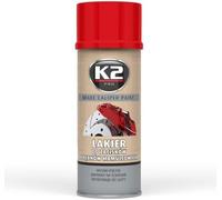 K2 - Vernice spray professionale per pinze dei freni, resistente al calore fino a 260° C, colore rosso lucido, 400 ml