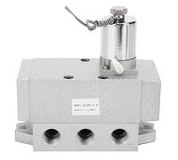 K25DH - Elettrovalvola pneumatica 10 H, valvola di controllo elettrica a 2 posizioni e 5 vie, elettrovalvola pneumatica G3/8 pollici con comando manuale, struttura durevole in (AC220V)