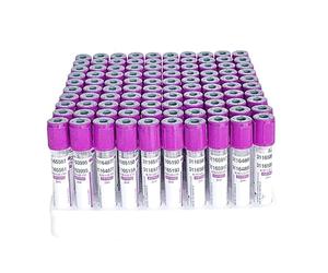 K2EDTA - Provette per raccolta del sangue sottovuoto da laboratorio con tappo a vite viola, 5 ml e 10 ml per una conservazione accurata dei campioni (10 ml)