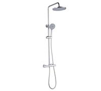 K2O Colonna Doccia Chillout River 83-119 cm con Rubinetto Termostatico, Altezza Regolabile, Soffione e Doccetta a Mano