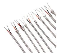 K2x0.4 Cavo intrecciato schermato di tipo K Termocoppia Schermatura a filo Treccia in fibra Cavo di compensazione del sensore ad alta temperatura isolato(K2x0.8mm Ordinary,5 meter)