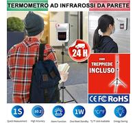 K3 + PIEDISTALLO TERMOMETRO DIGITALE A INFRAROSSI DA MURO PARETE TERMOSCANNER
