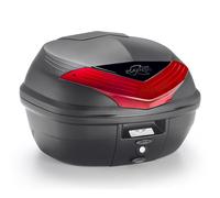 K355N2 - Bauletto Moto Kappa Monolock catadiottro rosso 35lt
