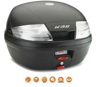 K35NT VALIGIA MONOLOCK NERA GOFFRATA CATADIOTTRI TRASPARENTI E PIASTRA K628