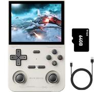 K36-Retro Console di gioco portatile con schermo IPS da 3,5 pollici 64G integrato 15000+ giochi classici Open Source Linux System Portable Pocket Video Player con batteria 3200mAh (bianco)