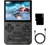 K36-Retro Console di gioco portatile con schermo IPS da 3,5 pollici 64G integrato 15000+ giochi classici Open Source Linux System Portable Pocket Video Player con batteria da 3200 mAh (nero)