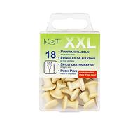 K3T 48918 - Spilli XXL in vero legno, confezione da 18