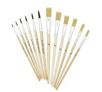 K3T 49411 - Set di pennelli da 12 pezzi (pennello con setole di misura 4, 6, 8, 10, 12 e 14, pennello per capelli misura 1, 2, 4, 6, 8 e 10)