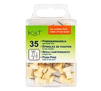 K3T N° 48362 - Spilli per bacheca, in vero legno, confezione da 35