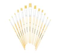 K3T Set di pennelli da 13 pezzi (misure 2, 4, 6, 8, 10, 12 e 14), fusto naturale, art. 49014