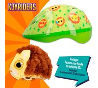 K3yriders Casco Junior Copertura In Peluche Di Leone Green / Brown