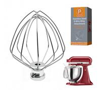K45SS - Frusta a 6 fili in acciaio inossidabile per mixer Kitchen Aid con testa inclinabile, ciotola da 4,5-5 litri, frusta per uova pesanti