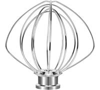 K45WW Frusta a filo di ricambio for robot da cucina KitchenAid con testa inclinabile, frusta a 6 fili, sbattitore for uova in acciaio inossidabile