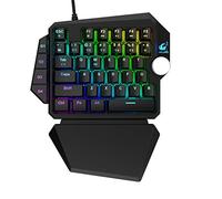 K5 RGB Wired Gaming Keyboard, una sola mano Blu Interruttore tastiera meccanica, 39 tasti mini tastiera da gioco, disegno ergonomico con resto di polso per il computer portatile del PC