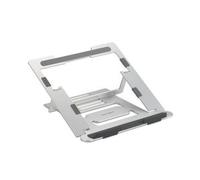 Kensington Easy Riser Supporto per Laptop in Alluminio Regolabile e Leggero con Design Antiscivolo e Pieghevole, Compatibile con Schermi fino a 16" (K50417WW) - Argento