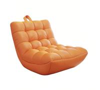 K5d1P9m7 Sedia a sacco Lazy Sofa Sedia da terra reclinabile for camera letto e balcone Sedile singolo Tatami Lounge(Orange)