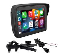 K600 Navigatore GPS per moto con doppio bluetooth telefonate mappe sistema Carplay e Android auto TF card per musica e film staffa rinforzata manubrio