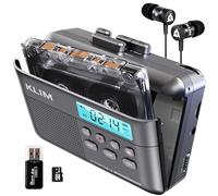 K7 Cassette Player - Convertitore Cassette MP3 - Lettore Cassette Audio Portatile - Microfono e Altoparlante Incorporati - Batteria Ricaricabile - Auricolari - Scheda SD da 16 GB - Cenere