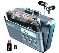 K7 Cassette Player - Convertitore Cassette MP3 - Lettore Cassette Audio Portatile - Microfono e Altoparlante Incorporati - Batteria Ricaricabile - Auricolari - Scheda SD da 16 GB- Blu