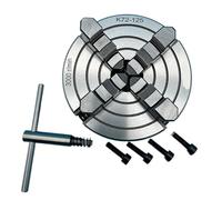 K72-125 Mandrino for tornio indipendente a 4 griffe da 125 mm - Mandrino a scorrimento manuale in metallo ad alta precisione for la lavorazione e la lavorazione del legno