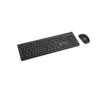 Kensington KM270 EQ Set Tastiera wireless ricaricabile full size e Mouse ambidestro silenzioso per PC e laptop, 2,4 GHz e BT 5.0 wireless, design a prova di fuoriuscita, QWERTY ISO, Nero K75560IT