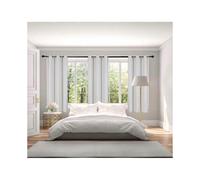 K86 Linen Blackout Grommet Top, 1 Panel Ivory Color Window Treatment Curtain Drapes 63 inch Length 100% light Blocking & Privacy for Bedroom DÃ©cor