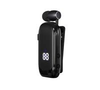 K88 Lavalier Business 5.4 Cuffie con Microfono/Tempo di Conversazione/Musica 20 Ore, Display Digitale A LED, Cancellazione del Rumore, Nero