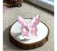 K9 For Crystal Butterfly Figurine progettata come fermacarte funzionale ed elegante elemento decorativo per casa, ufficio o spazio abitativo (rosa)