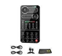 K9 Mini Voice Changer Headset Sound Maching Card per microfono Live Screaming